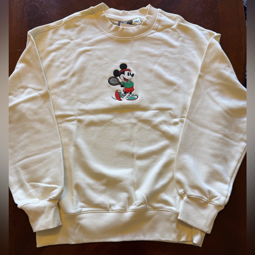 NWT Disney Men's SWEATSHIRT with TENNIS Mickey Mouse XS, S, M,L, XL, XXL NEW NWT